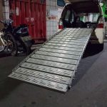 車用斜坡板架設完成