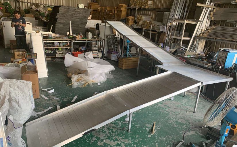 廠內模擬現場架設