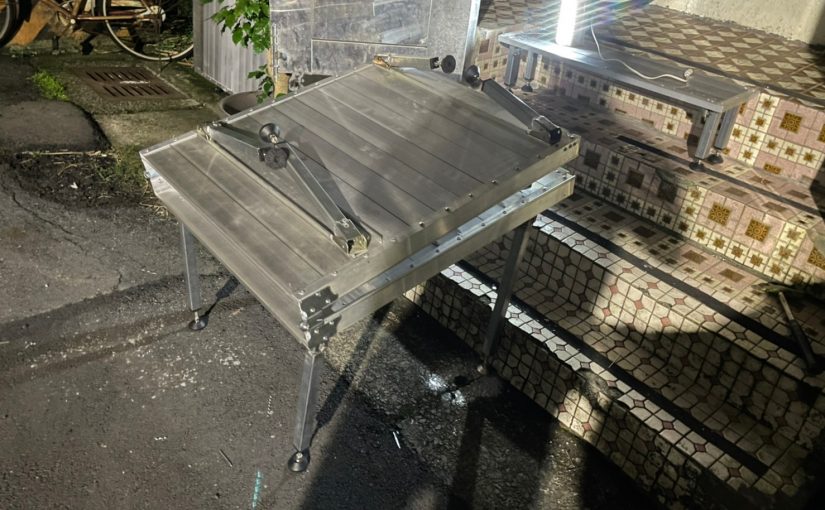 Double-fold Ramps with Aluminum alloy platform in New Taipei City